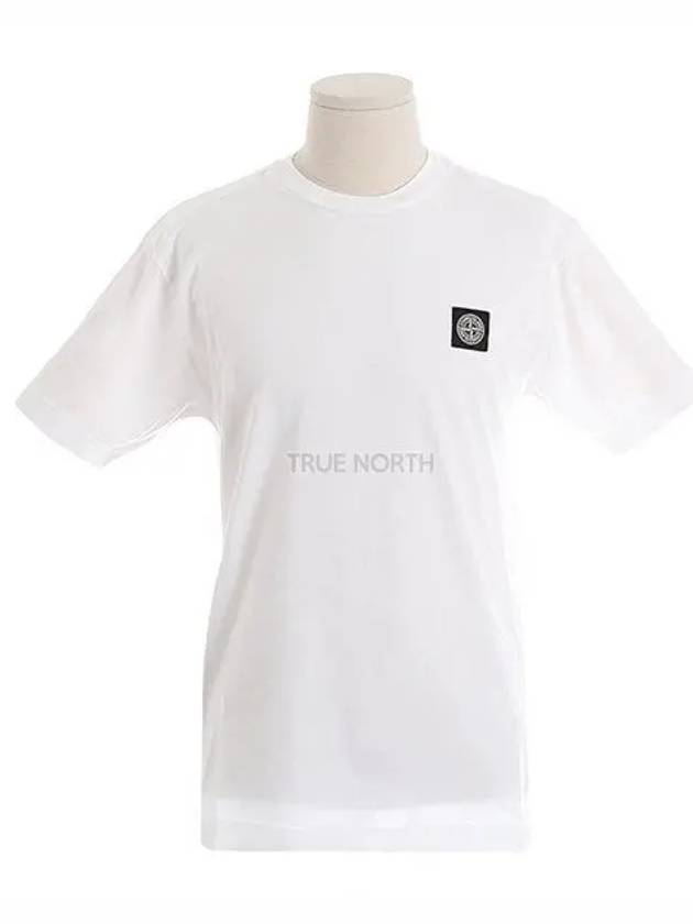 Logo Patch Short Sleeves T-Shirt White - STONE ISLAND - BALAAN 2