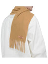 Wool Fringe Muffler Dark Camel - ACNE STUDIOS - BALAAN 6