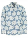 Floral Print Denim Jacket Blue - KENZO - BALAAN 2