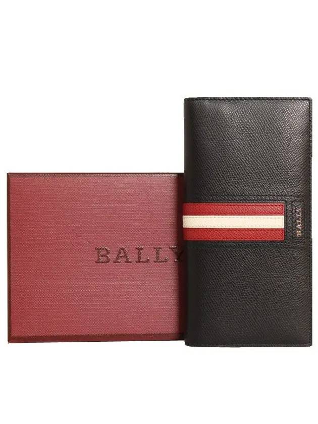 Taliro Three Stripes Logo Long Wallet Black - BALLY - BALAAN 6