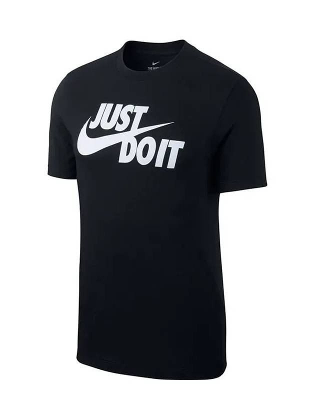 Swoosh Short Sleeve T-Shirt Black - NIKE - BALAAN 5