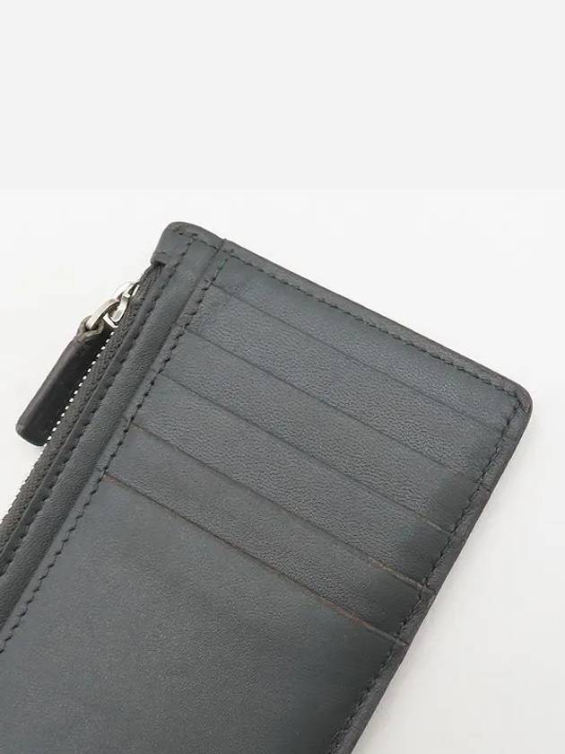 594311 Gray leather logo print zip up card wallet - BALENCIAGA - BALAAN 5