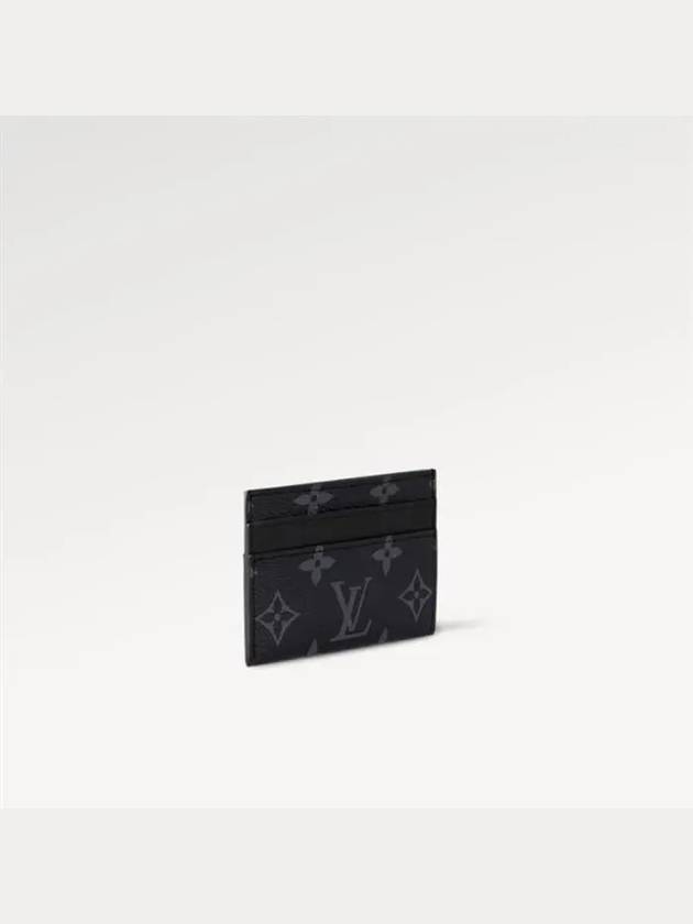 Monogram Eclipse Double Card Wallet Black - LOUIS VUITTON - BALAAN 3