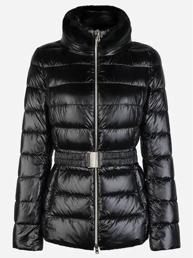 Erno Women'S Claudia Goose Down Natural Fur Padded Jacket Black - HERNO - BALAAN 2