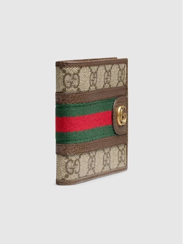 Ophidia GG Half Wallet Beige Ebony - GUCCI - BALAAN 4