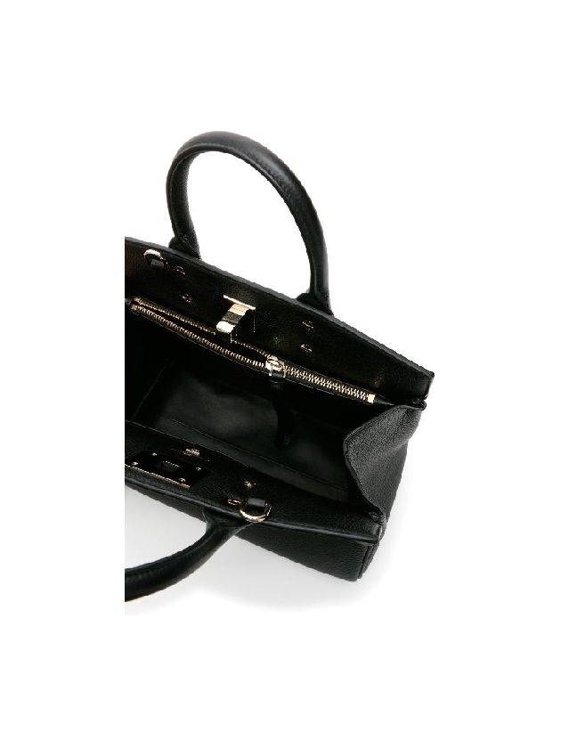 Studio Small Tote Bag Black - SALVATORE FERRAGAMO - BALAAN 4