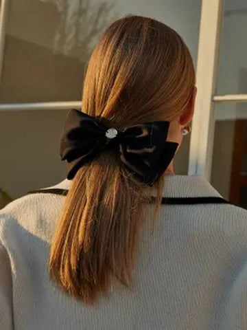 satin ribbon hairpin black - ANOETIC - BALAAN 1