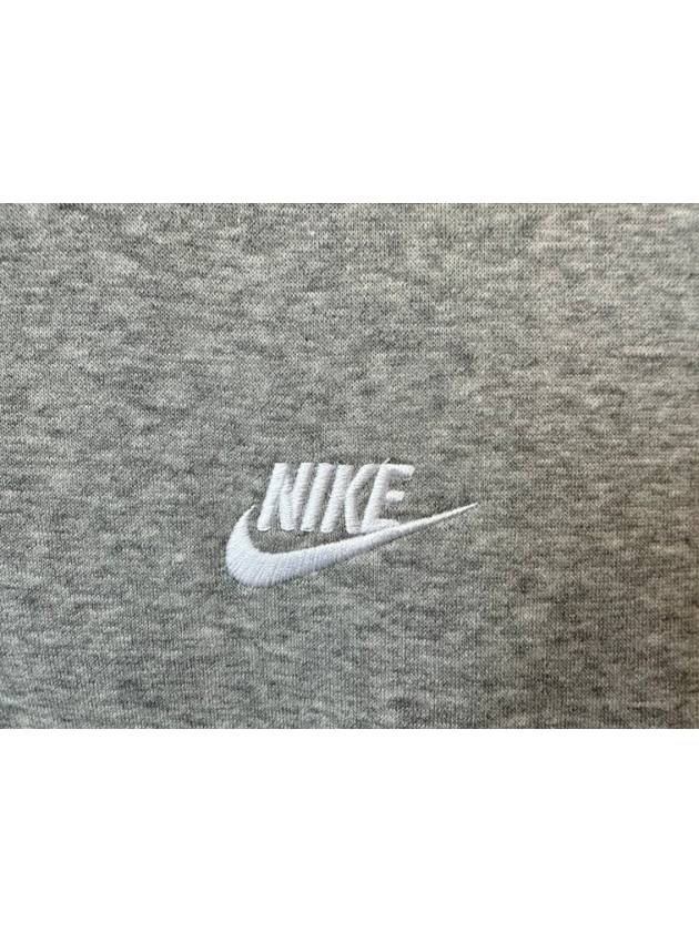 Sportswear Club Brushed Half Zip Up Sweatshirt Grey - NIKE - BALAAN 5