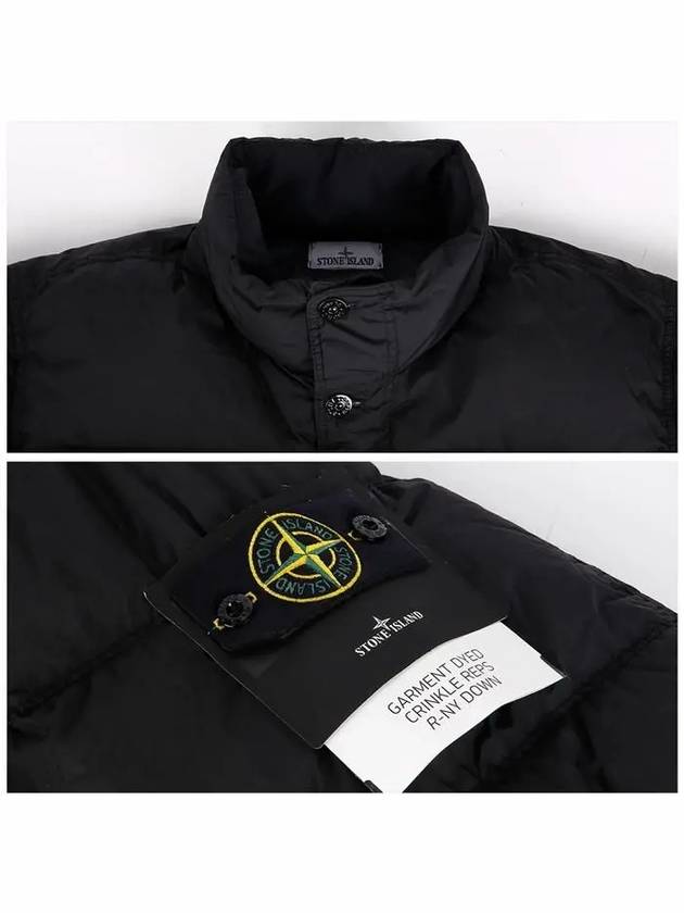 Garment Dyed Crinkle Reps Down Padding Black - STONE ISLAND - BALAAN 6