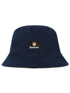 Cotton Reversible Bucket Hat Navy - BARBOUR - BALAAN 3