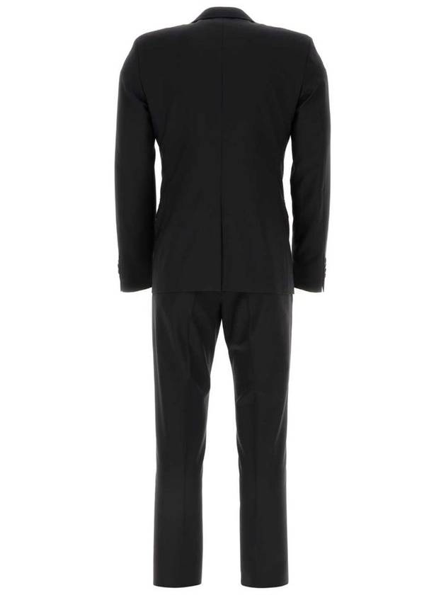 Wool Mohair Single Breasted Suit Navy - PRADA - BALAAN 2