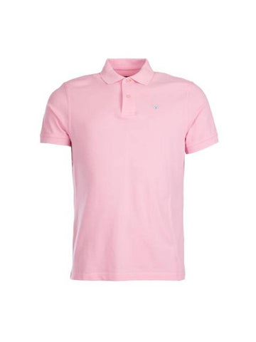 Men's Embroidered Logo Sports Polo Shirt Pink - BARBOUR - BALAAN 1