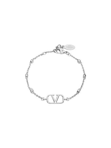 Valentino 5W2J0W24 YCW 68S J0W24 Garavani V logo bracelet - RED VALENTINO - BALAAN 1