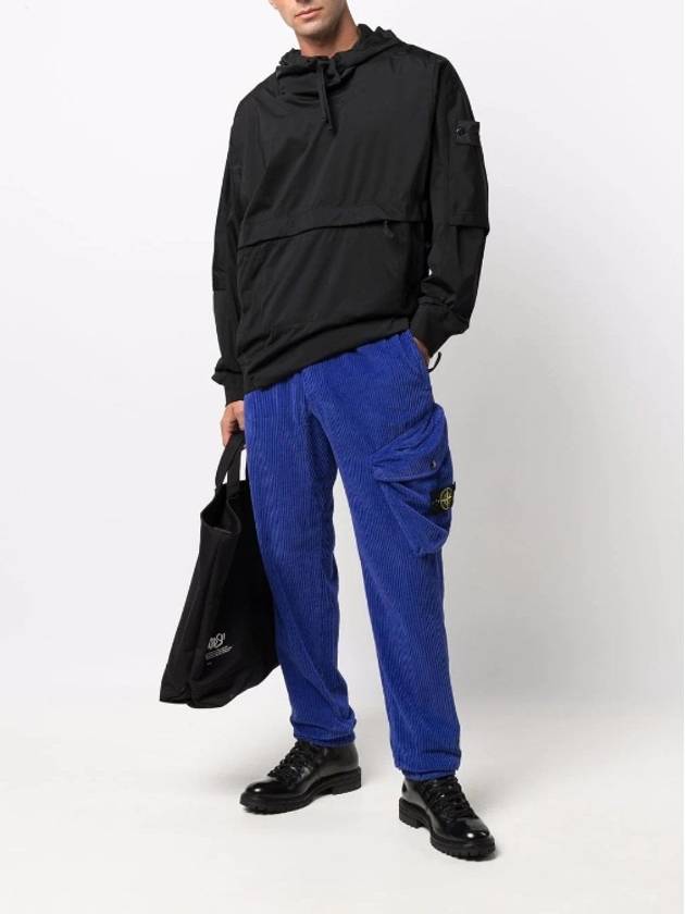 Corduroy Tapered Fit Bellows Pocket Jogger Pants - STONE ISLAND - BALAAN 6