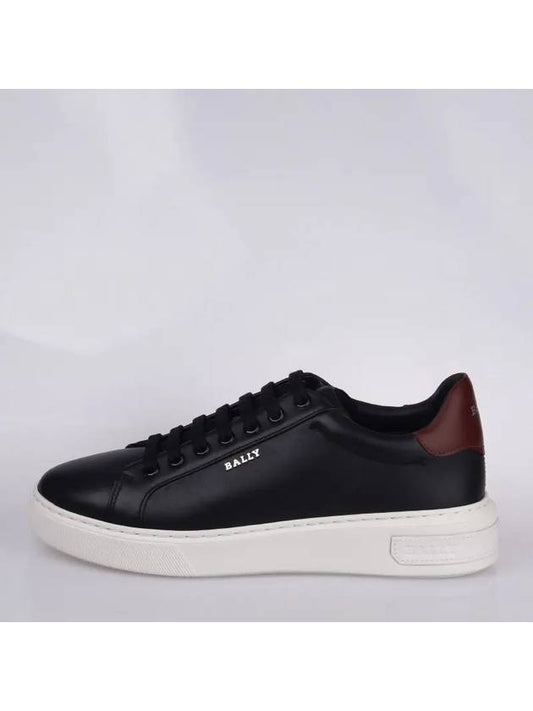 Miky Leather Tab Sneakers Black - BALLY - BALAAN 2