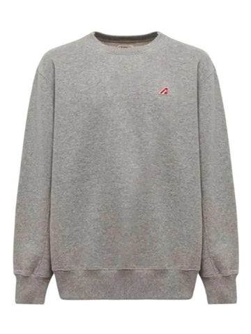 Logo Patch Sweatshirt Grey - AUTRY - BALAAN 1