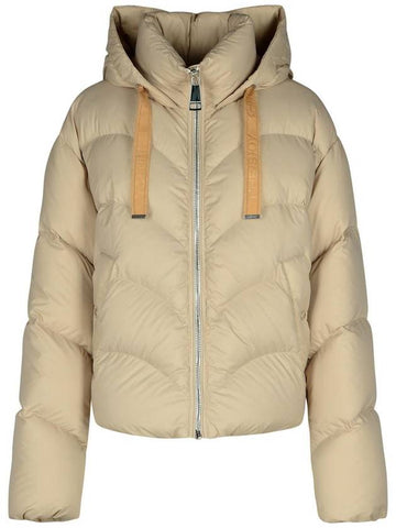 Khrisjoy 'Hug' Beige Polyester Blend Down Jacket - KHRISJOY - BALAAN 1