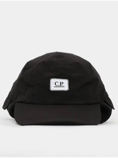 Chrome R Logo Patch Earflap Ball Cap Black - CP COMPANY - BALAAN 2