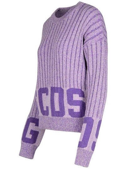 Gcds Lilac Cotton Sweater - GCDS - BALAAN 2