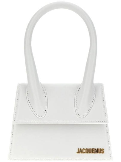 Le Chiquito Moyen Medium Leather Tote Bag White - JACQUEMUS - BALAAN 2