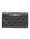 Classic flap wallet silver grained calfskin metal black medium AP0232 - CHANEL - BALAAN 3