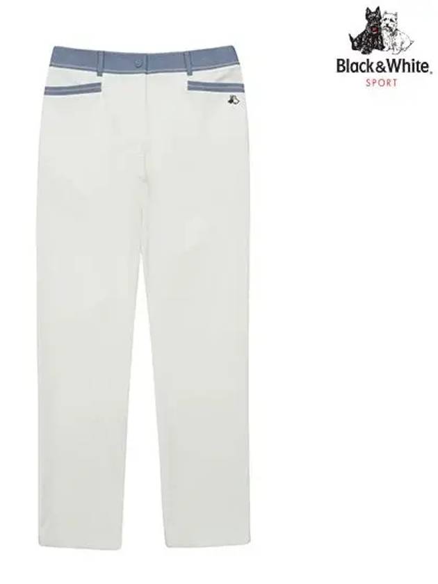 Spring Linen Mix Basic Fit 10's Pants 5033LZWPWHITE - BLACK&WHITE - BALAAN 1