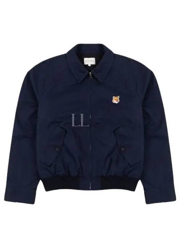 Harrington Zip-Up Jacket Navy - MAISON KITSUNE - BALAAN 2