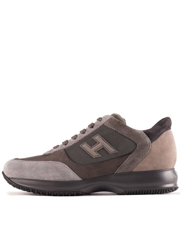 interactive lace-up low-top sneakers gray - HOGAN - BALAAN 3