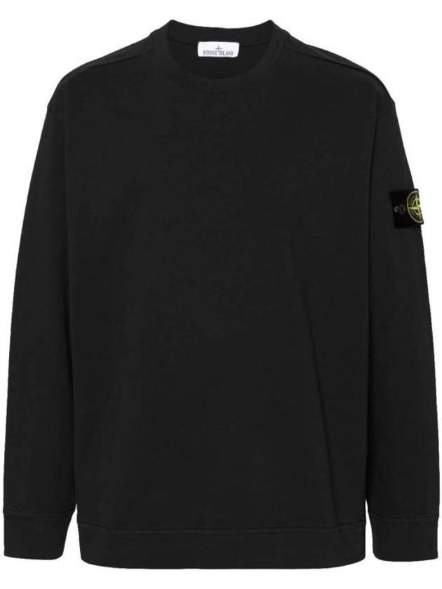 Crewneck Heavy Cotton Jersey Sweatshirt Black - STONE ISLAND - BALAAN 2