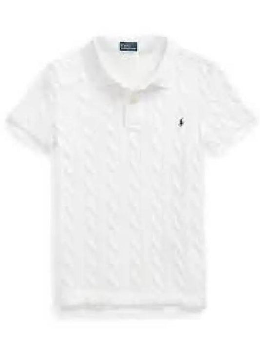 W slim fit cable knit shirt white 1236320 - POLO RALPH LAUREN - BALAAN 1