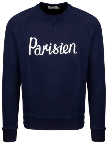 Parisian Classic Cotton Sweatshirt Navy - MAISON KITSUNE - BALAAN 1