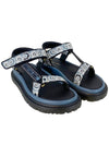 D-Way Embroidered Logo Sandals Blue - DIOR - BALAAN 4