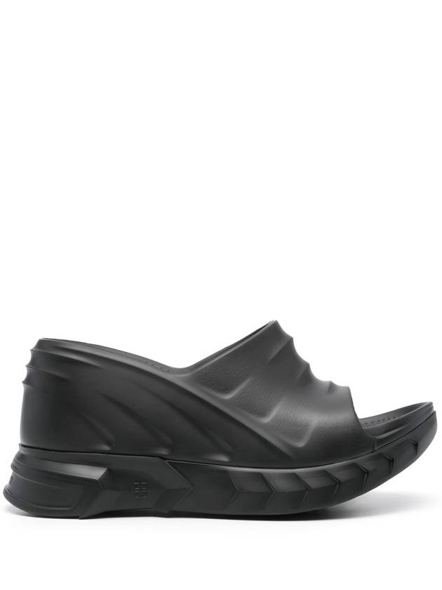 Women's Marshmallow Rubber Sandals Slippers Black - GIVENCHY - BALAAN 2