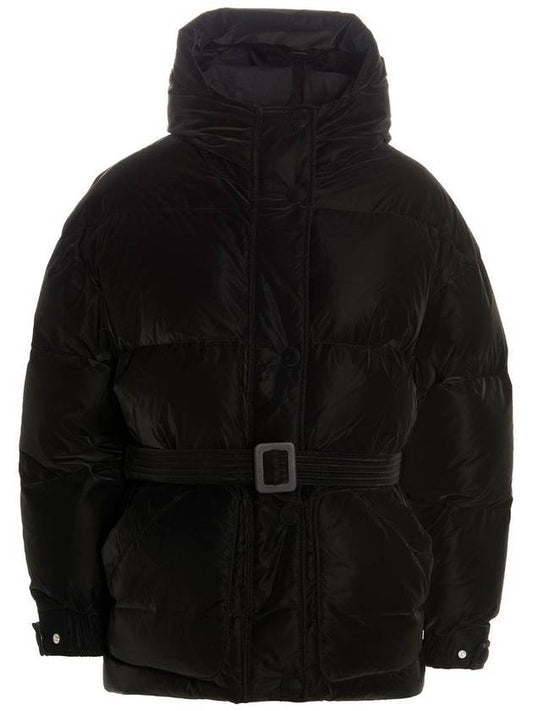Michelin Belted Hooded Down Jacket Powder Black - IENKI IENKI - BALAAN 1