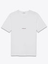 Rive Gauche Short Sleeve T-Shirt White - SAINT LAURENT - BALAAN 4