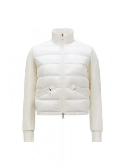 Women's Padding Zip-Up Sweatshirt White - MONCLER - BALAAN 2