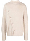 Le Cardigan Pau Asymmetric Cardigan Beige - JACQUEMUS - BALAAN 1