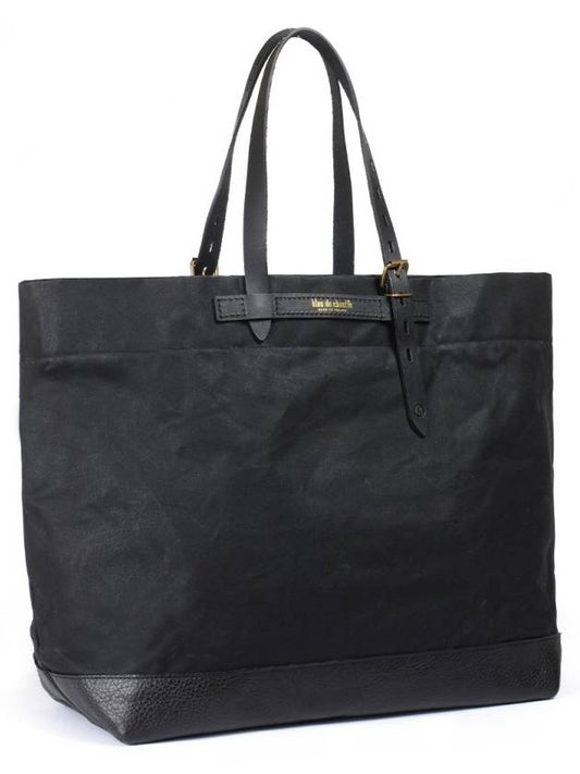 Zinnia tote bag wax canvas noir black - BLEU DE CHAUFFE - BALAAN 2