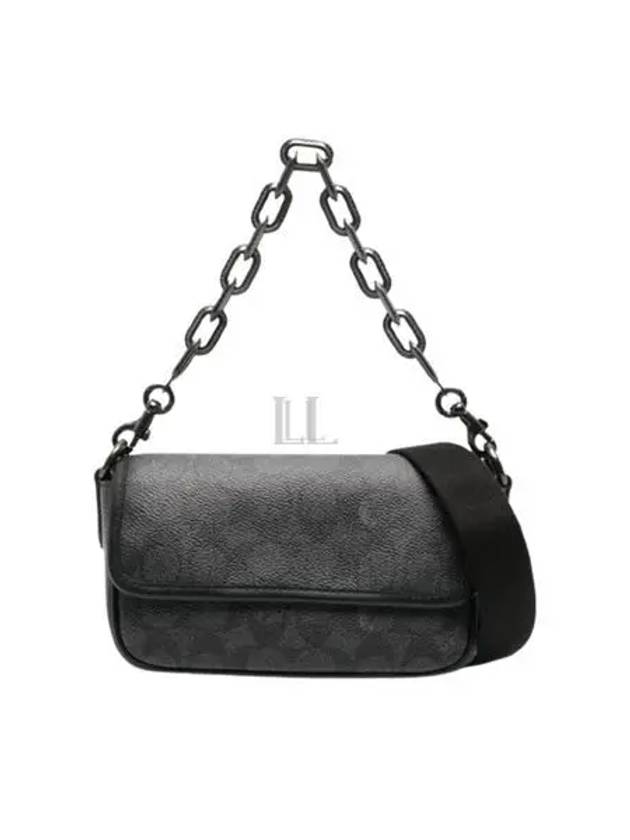 Charter Flap Cross Bag Black - COACH - BALAAN 2