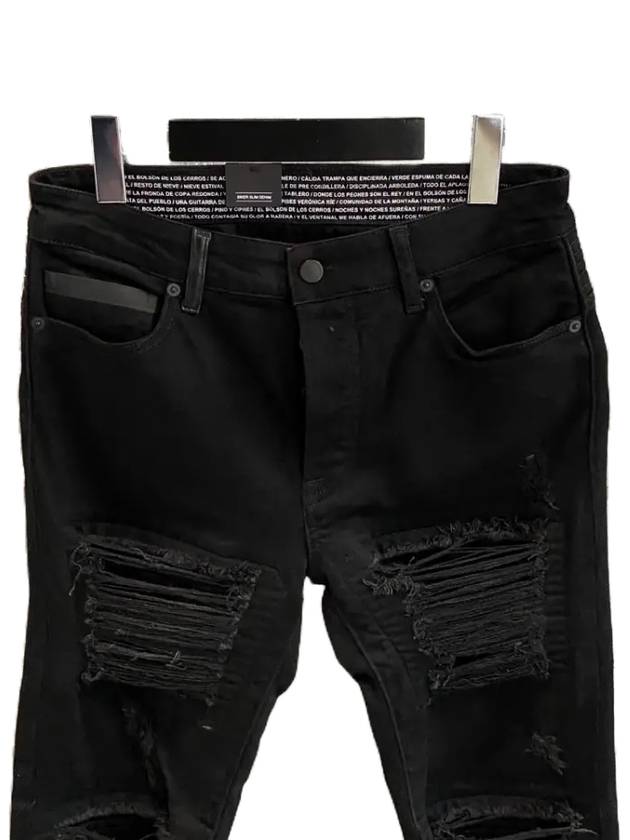 Gil Biker Slim Fit Strong Wash Jeans Black - MARCELO BURLON - BALAAN 4