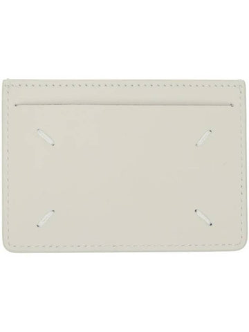 Stitched Single Card Wallet White - MAISON MARGIELA - BALAAN 1