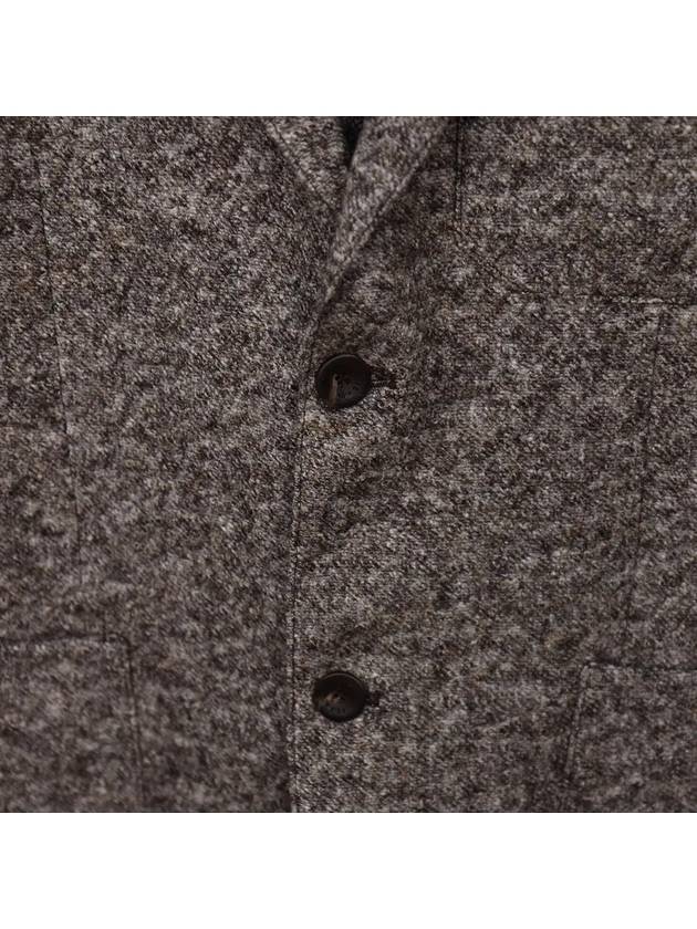 Men's Brown Melange Two Button Soft Wool Blend Jacket AJK112 - IKALOOOK - BALAAN 6