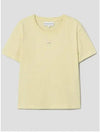 Baby Fox Patch Baby Short Sleeve T-Shirt Chalk Yellow - MAISON KITSUNE - BALAAN 2