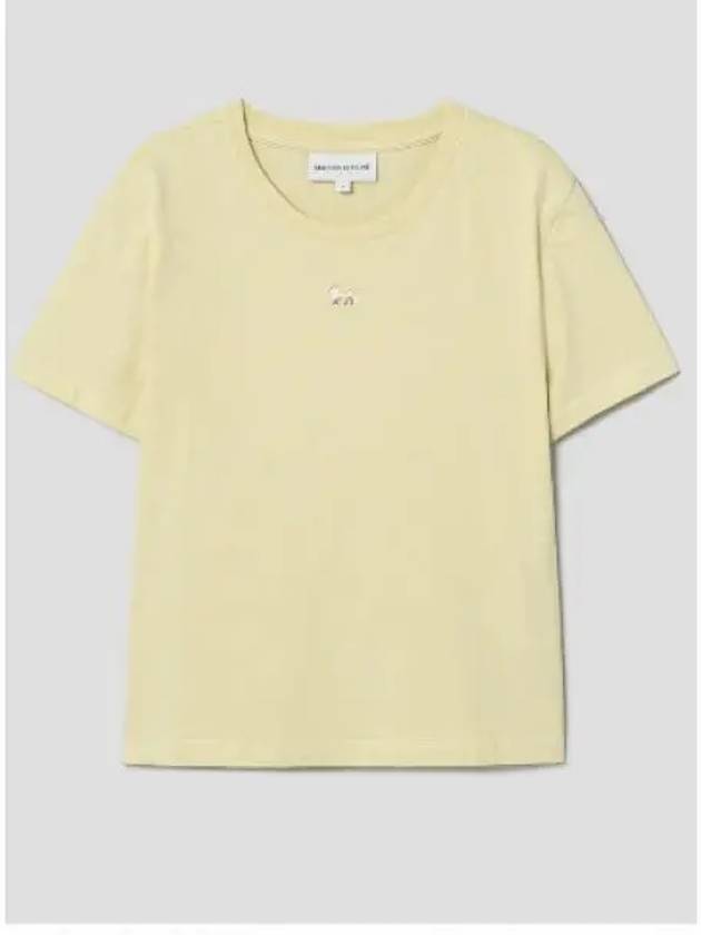 Baby Fox Patch Baby Short Sleeve T-Shirt Chalk Yellow - MAISON KITSUNE - BALAAN 2