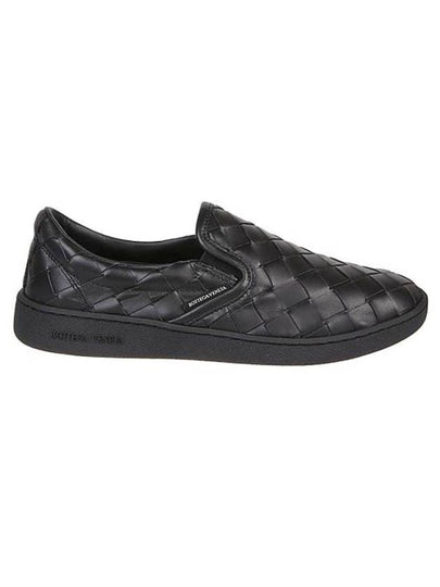 Sawyer Intrecciato Calfskin Slip-Ons Black - BOTTEGA VENETA - BALAAN 2