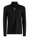 Brushed Back Tech Quarter Zip Long Sleeve T Shirt Black - G/FORE - BALAAN 1