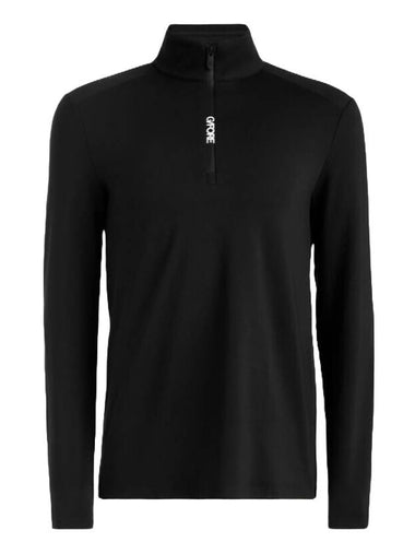 Brushed Back Tech Quarter Zip Long Sleeve T-Shirt Black - G/FORE - BALAAN 1