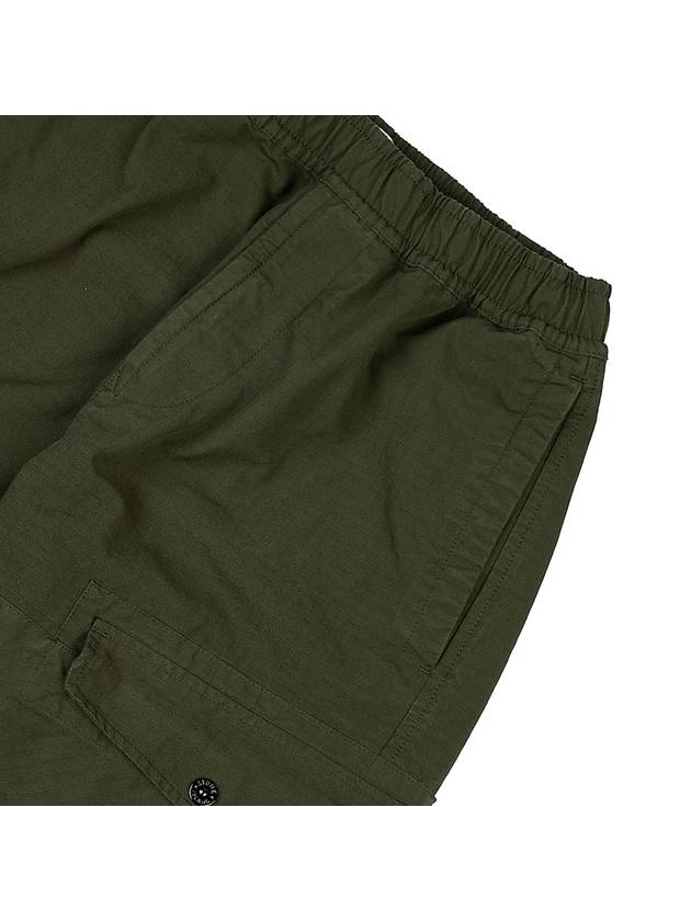 Wappen Logo Cotton Cargo Pants Olive Green - STONE ISLAND - BALAAN 5