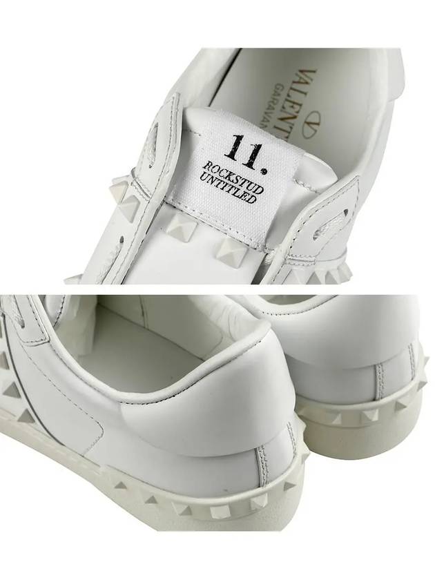 Rockstud Untitled Low-Top Sneakers White - VALENTINO - BALAAN 8