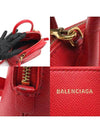 Women Balenciaga 525050 Rouge Coclico Graffiti Logo XXS Bill Top Handle 2WAY gt bag Gangbuk used luxury goods - BALENCIAGA - BALAAN 8